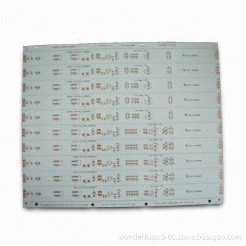 Aluminum Based PCB, Metal Core PCB, MPCB with LED, LCD Light, 1.6, 3.2, 6.0mm Thickness